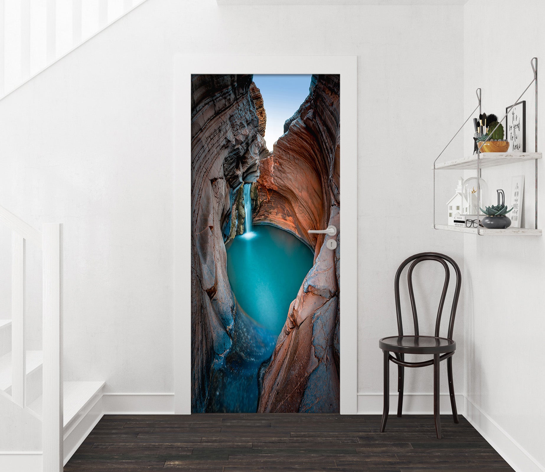 3D Stone Lake Water 25108 Door Mural