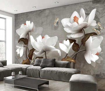 3D Flower Butterfly WC1957 Wall Murals