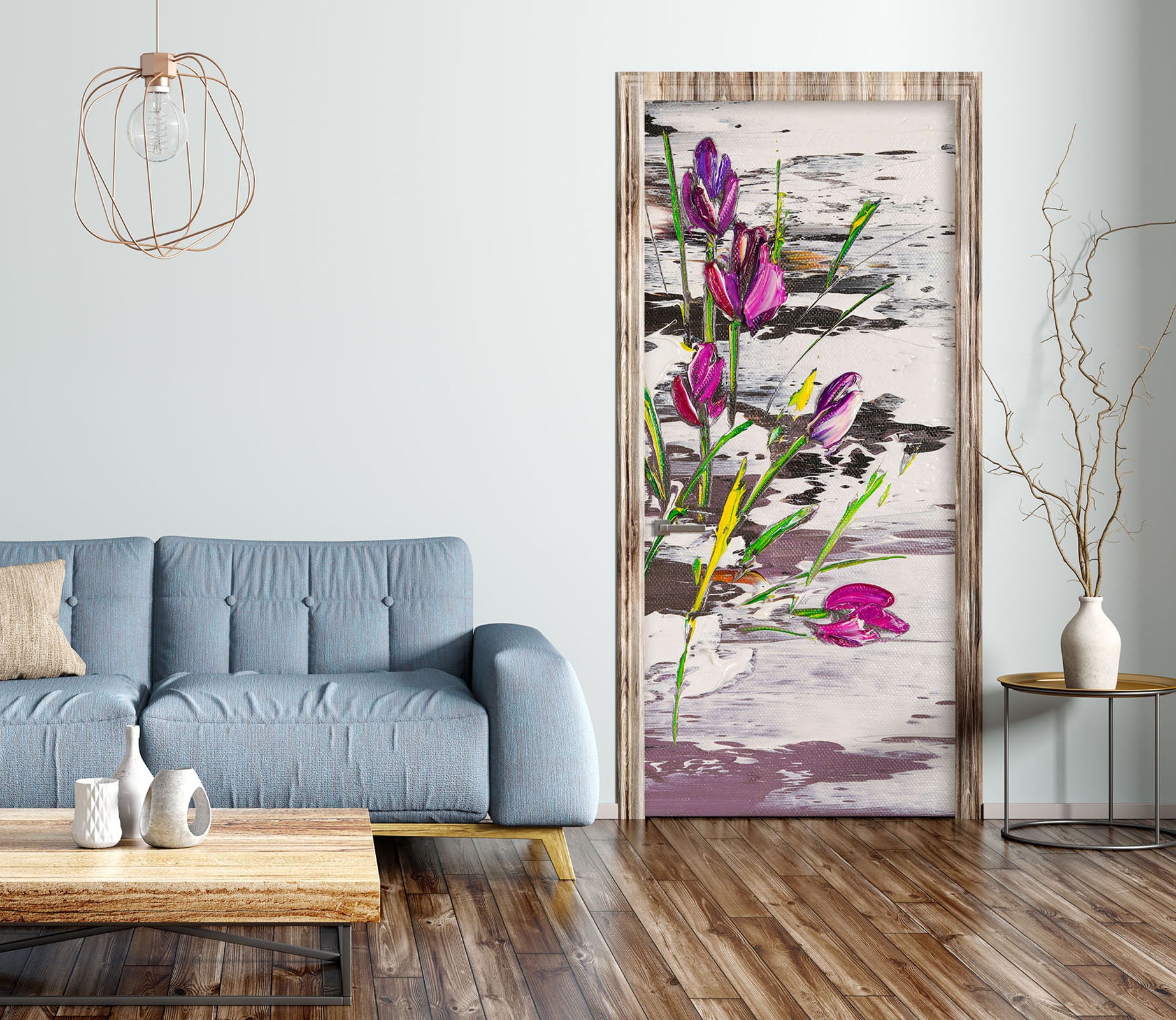 3D Cute Wildflowers 845 Skromova Marina Door Mural