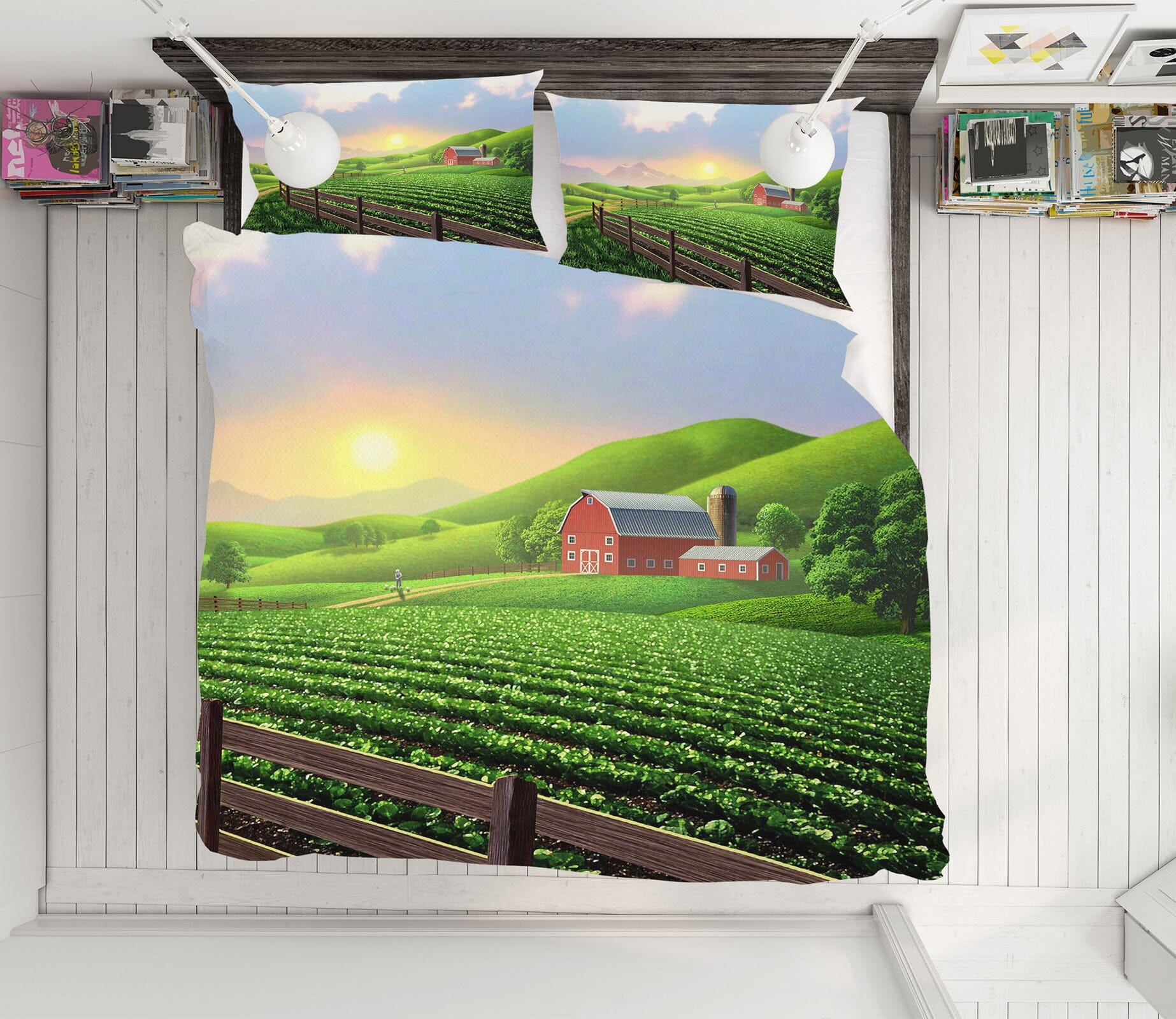 3D Farm 2120 Jerry LoFaro bedding Bed Pillowcases Quilt Quiet Covers AJ Creativity Home 