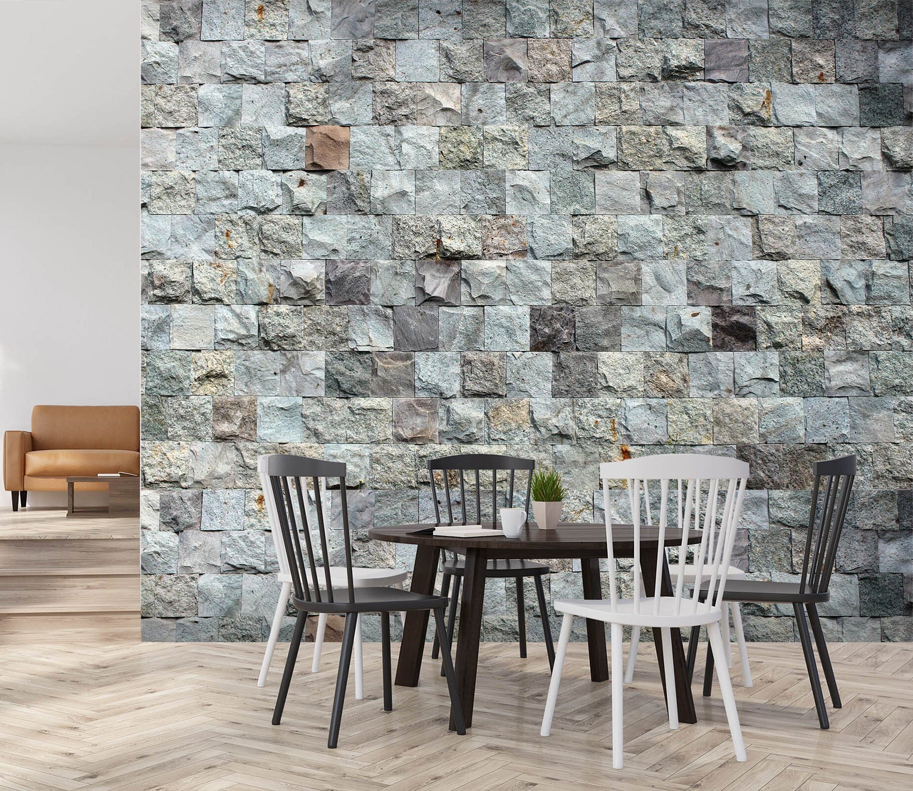 3D Green Stone Wall 61 Wall Murals Wallpaper AJ Wallpaper 2 