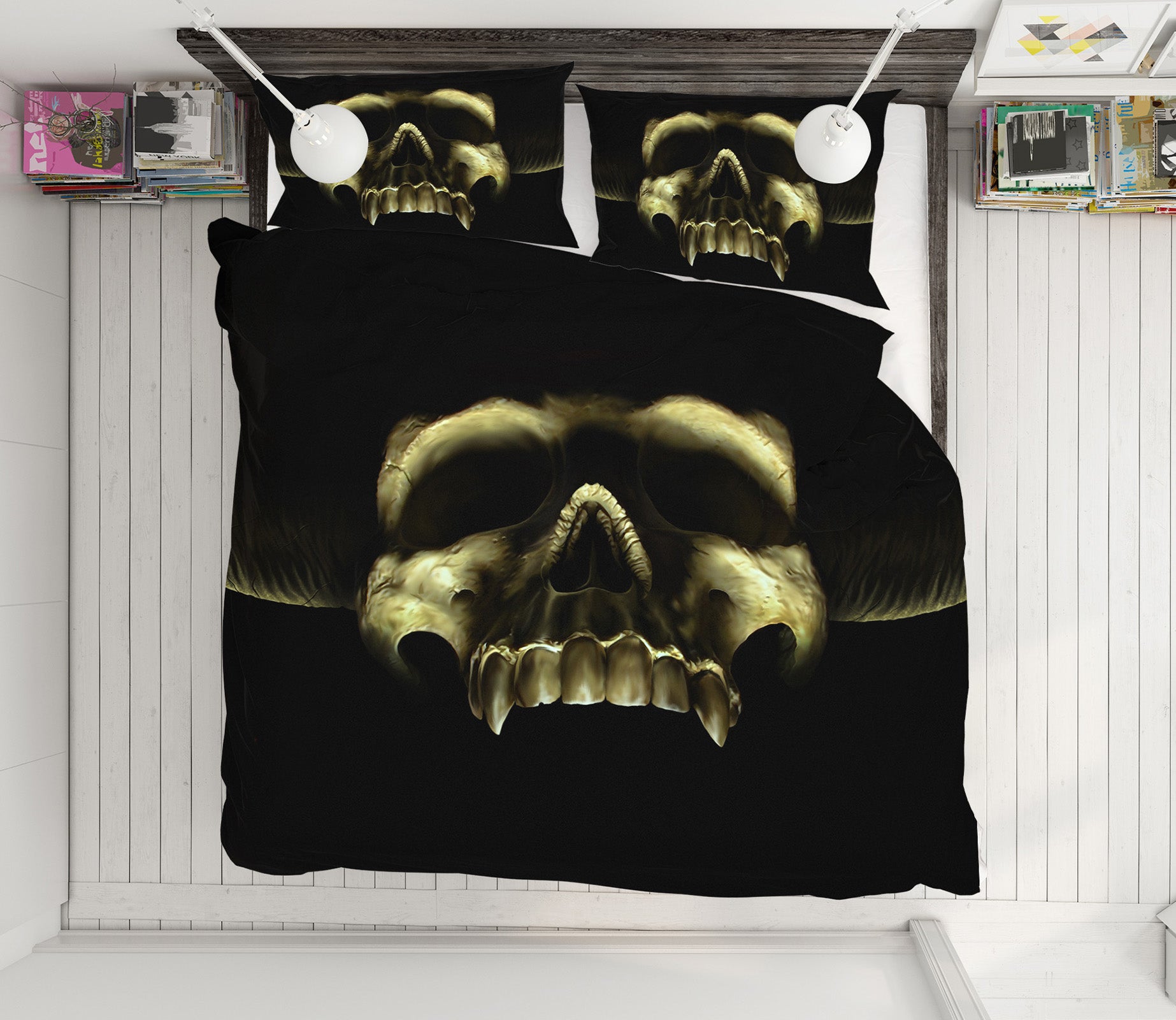 3D Dark Skeleton 4092 Tom Wood Bedding Bed Pillowcases Quilt