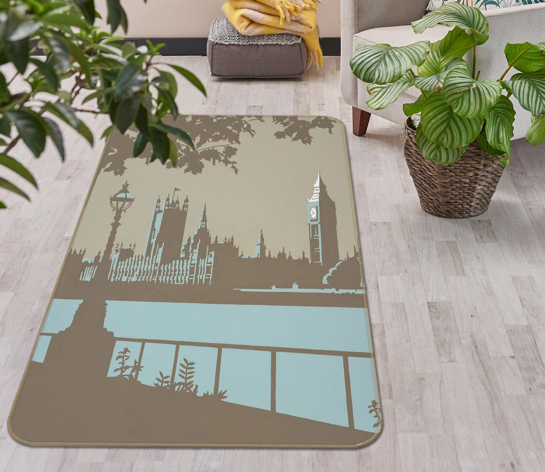 3D London 1117 Steve Read Rug Non Slip Rug Mat Mat AJ Creativity Home 