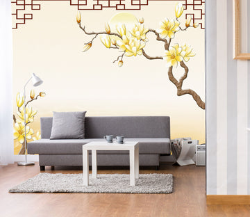 3D Yellow Flowers 1612 Wall Murals