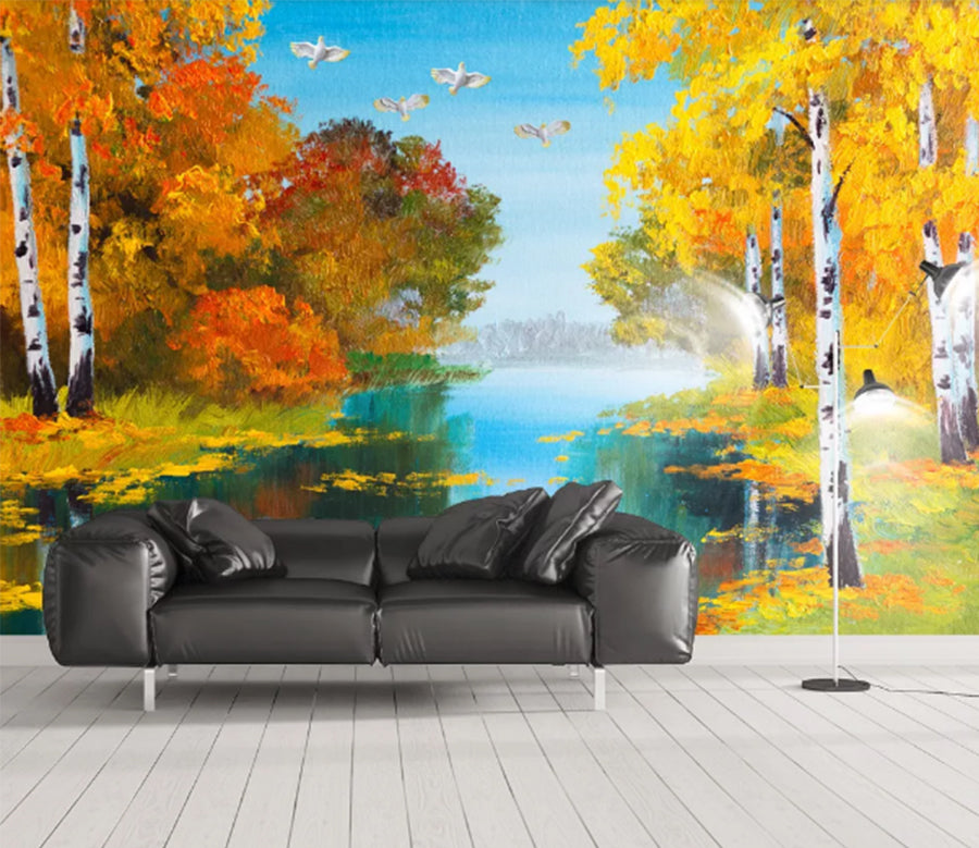 3D Maple Forest WC922 Wall Murals