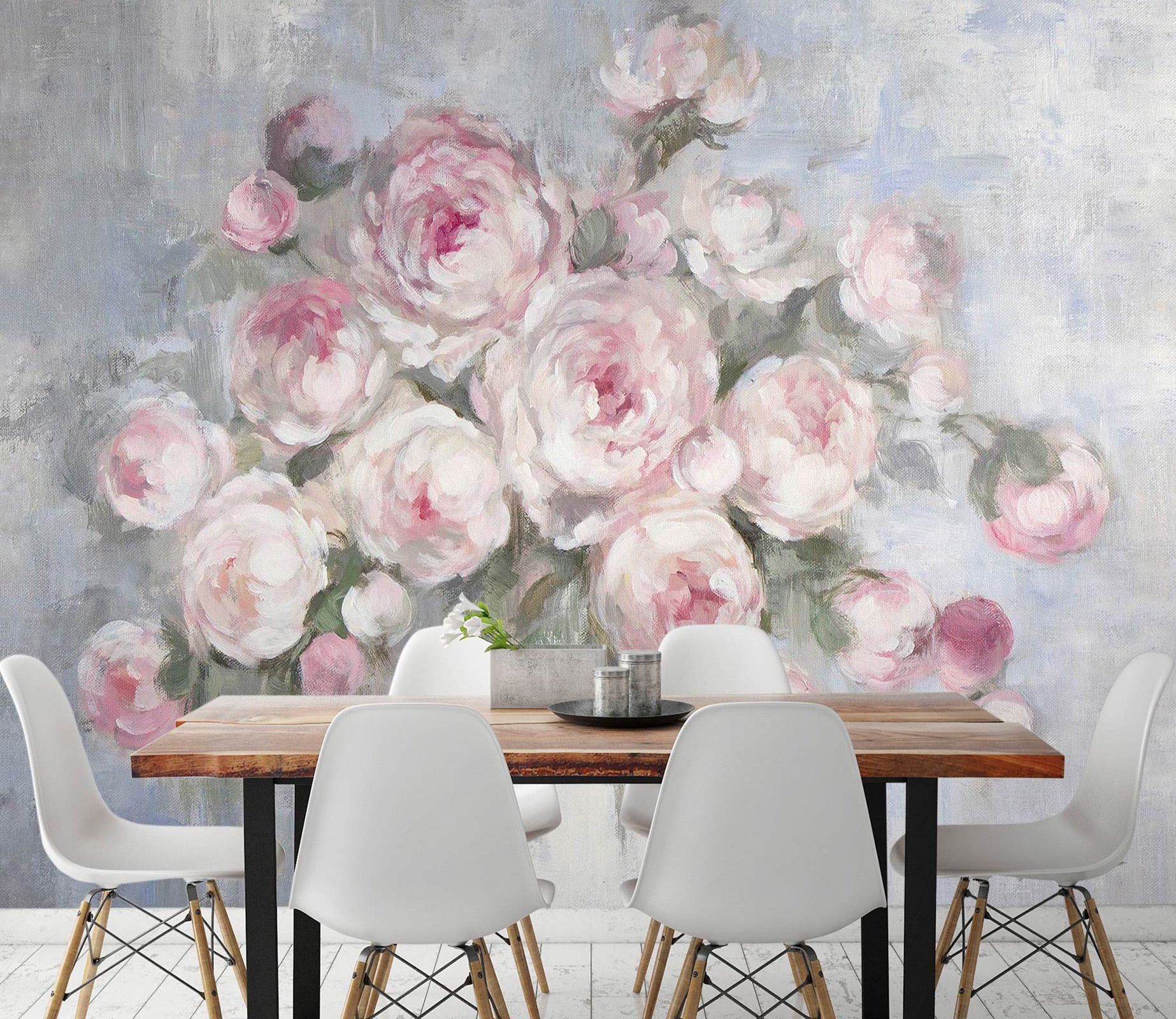 3D Pink Flower Pot 3180 Debi Coules Wall Mural Wall Murals