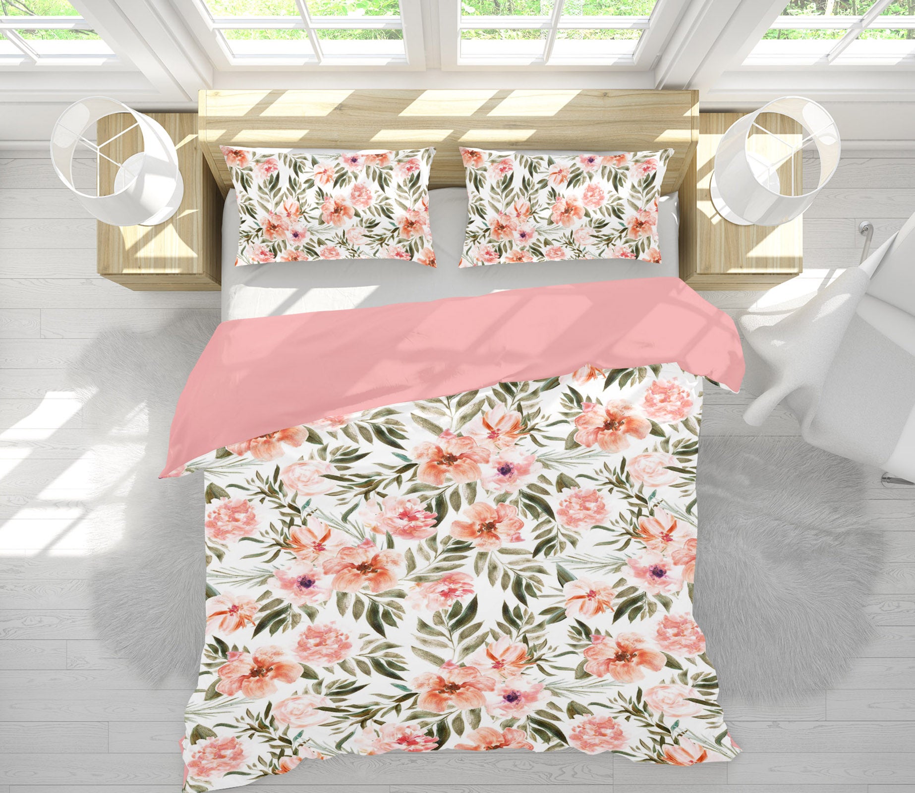 3D Pink Flower 18177 Uta Naumann Bedding Bed Pillowcases Quilt