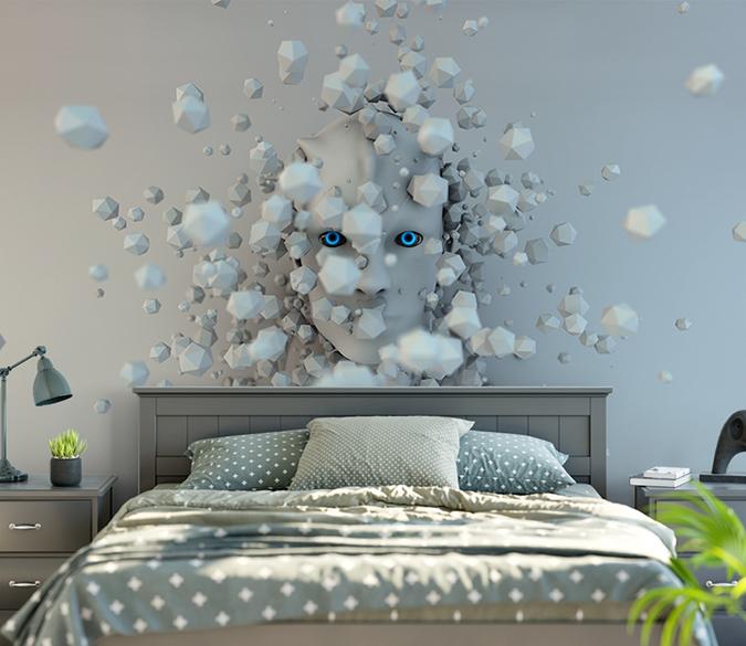 3D Abstract Face 863 Wall Murals Wallpaper AJ Wallpaper 2 