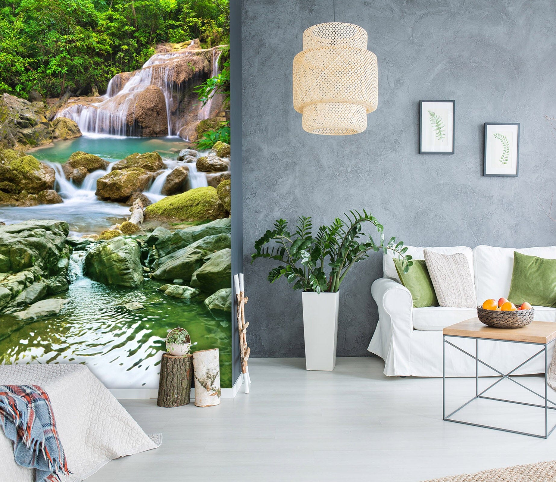 3D Stream Water Stones 1971 Wall Murals Wallpaper AJ Wallpaper 2 