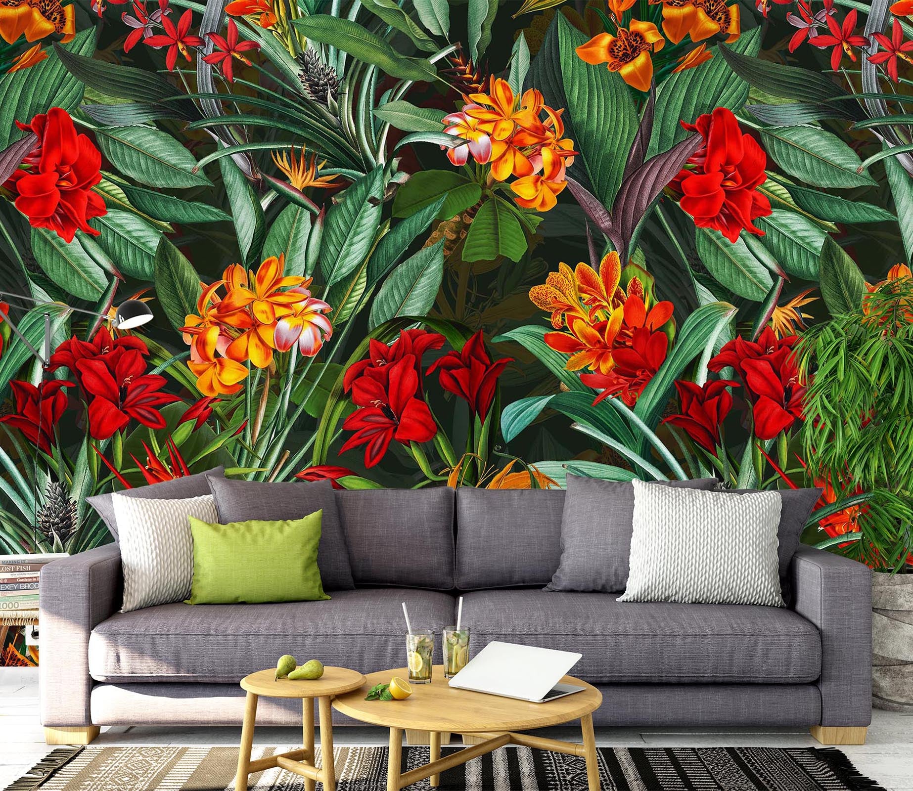 3D Flower Field 115 Uta Naumann Wall Mural Wall Murals