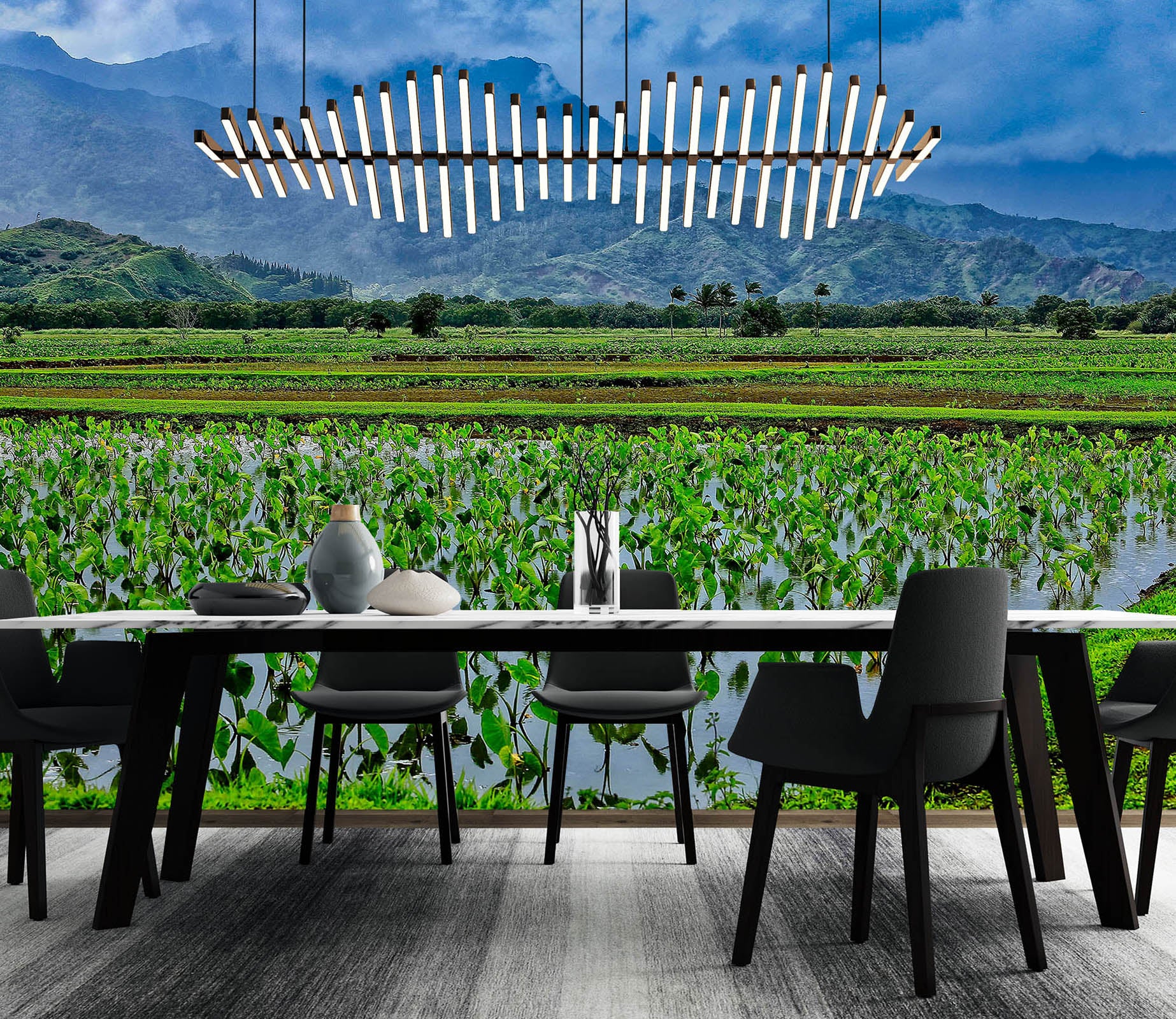 3D Taro Fields 11182 Kathy Barefield Wall Mural Wall Murals