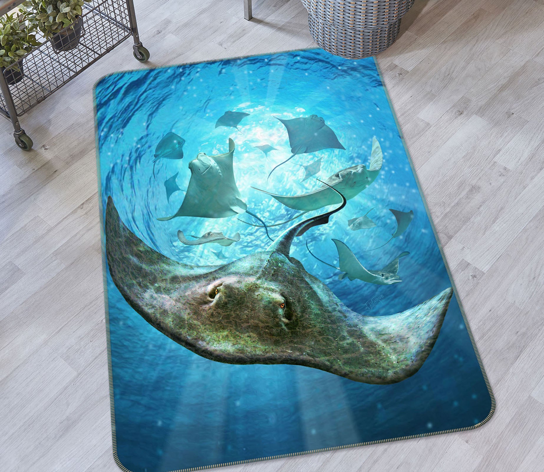 3D Fish 83106 Jerry LoFaro Rug Non Slip Rug Mat