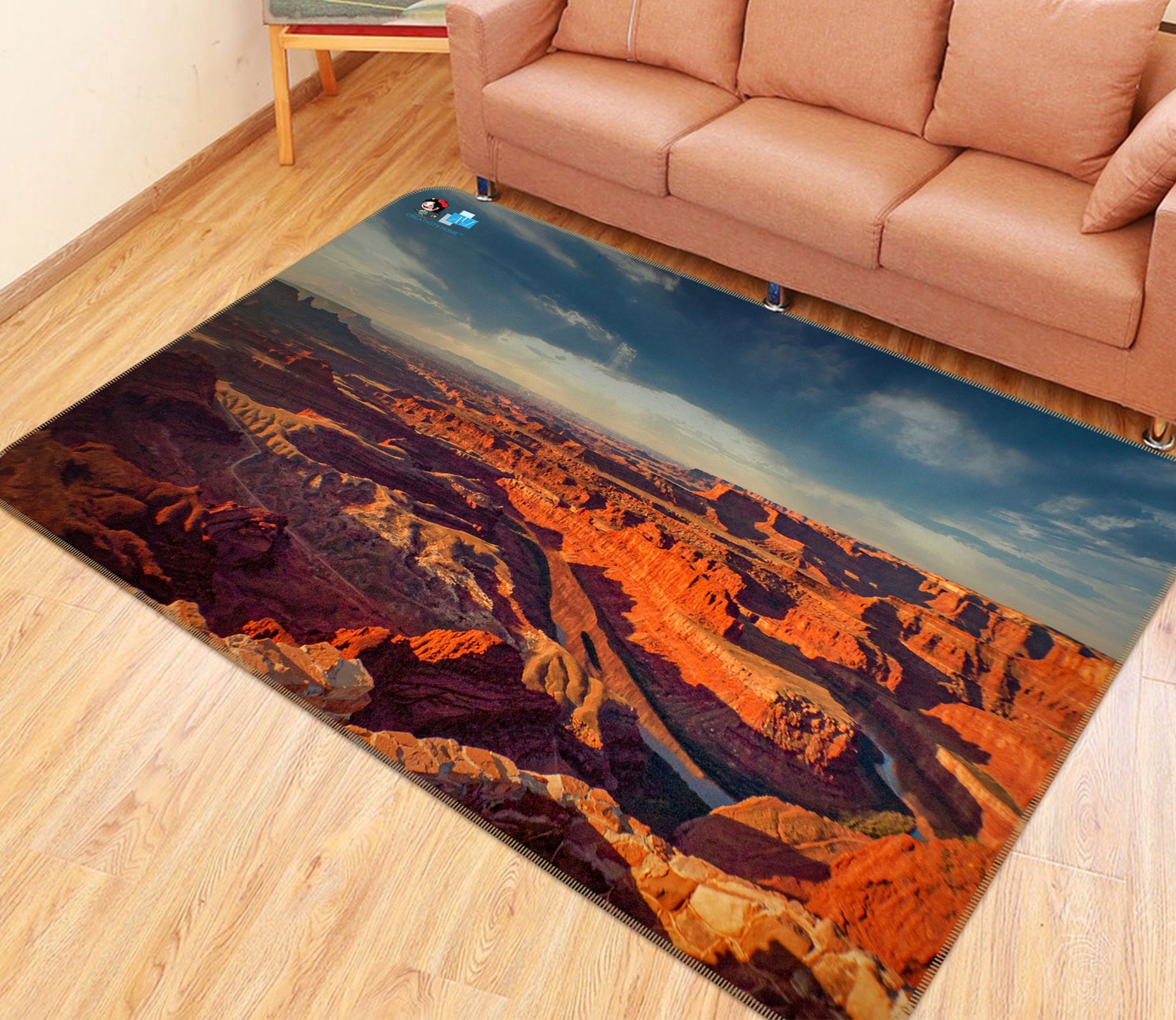 3D Mountain Ravine 5112 Beth Sheridan Rug Non Slip Rug Mat