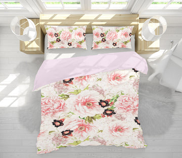 3D Pink Trumpet Flower 134 Uta Naumann Bedding Bed Pillowcases Quilt