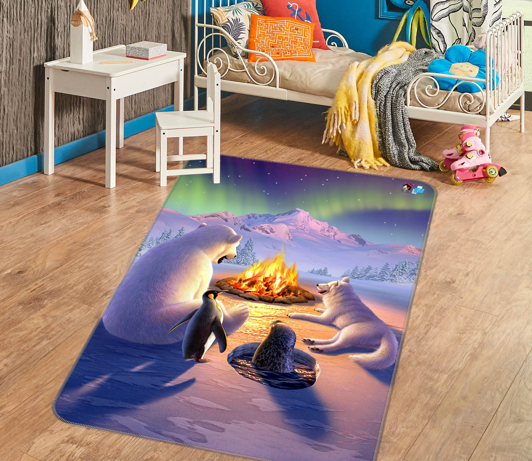 3D Polar Pals 85086 Jerry LoFaro Rug Non Slip Rug Mat