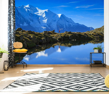 3D Snow Mountain Lake 1125 Wall Murals