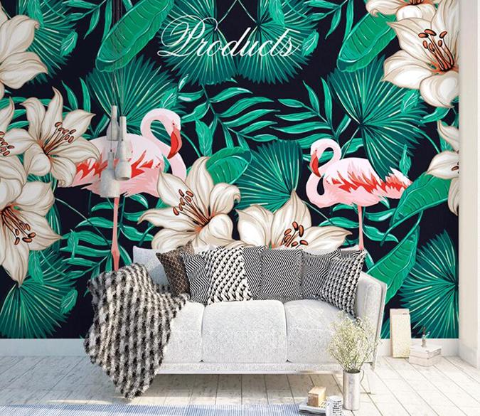 3D Flamingo 1348 Wall Murals Wallpaper AJ Wallpaper 2 