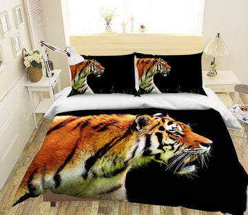 3D Fierce Tiger 1949 Bed Pillowcases Quilt Quiet Covers AJ Creativity Home 