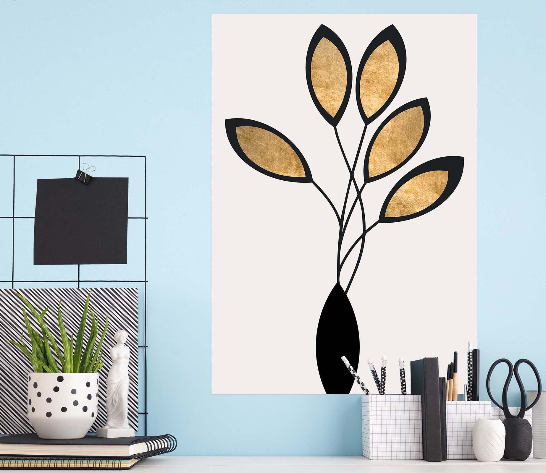 3D Small Leaves 124 Boris Draschoff Wall Sticker