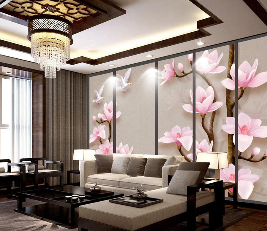 3D Pink Flower WC483 Wall Murals