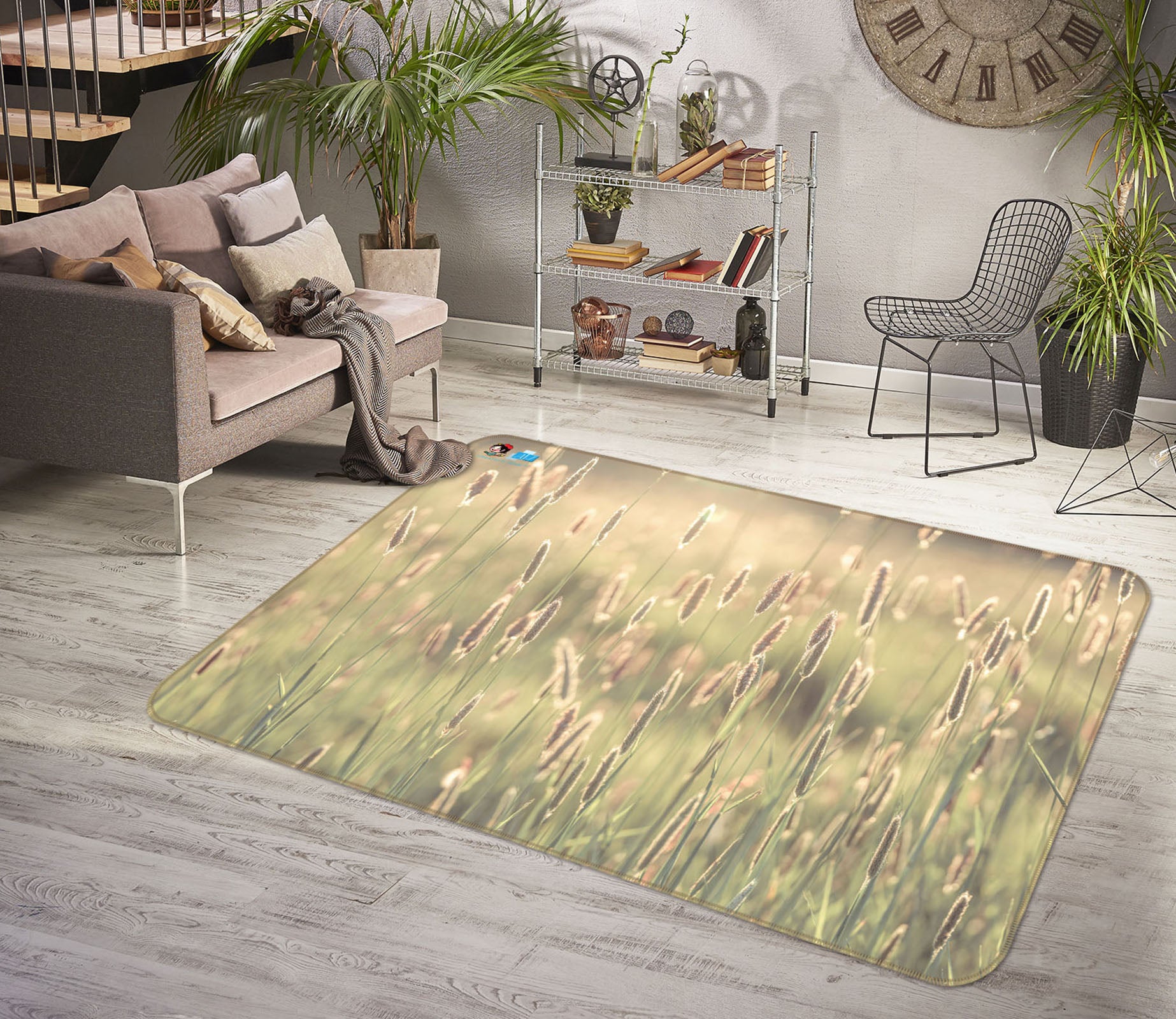 3D Lawn Grass 6736 Assaf Frank Rug Non Slip Rug Mat