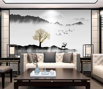 3D Animal Deep Mountain 237 Wall Murals Wallpaper AJ Wallpaper 2 