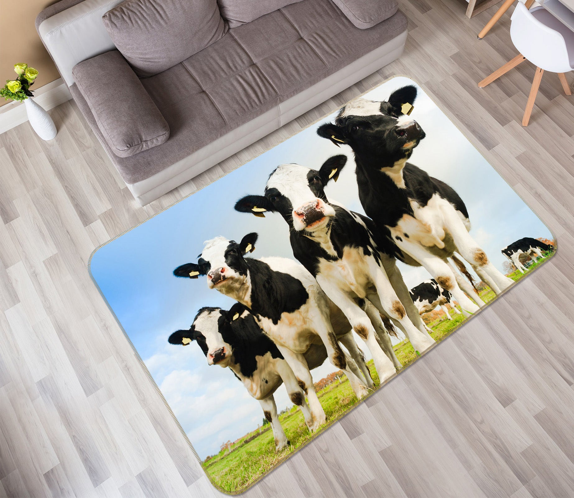 3D Cow Herd 68190 Animal Non Slip Rug Mat