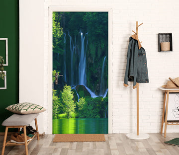 3D Waterfall Woods 110 Door Mural