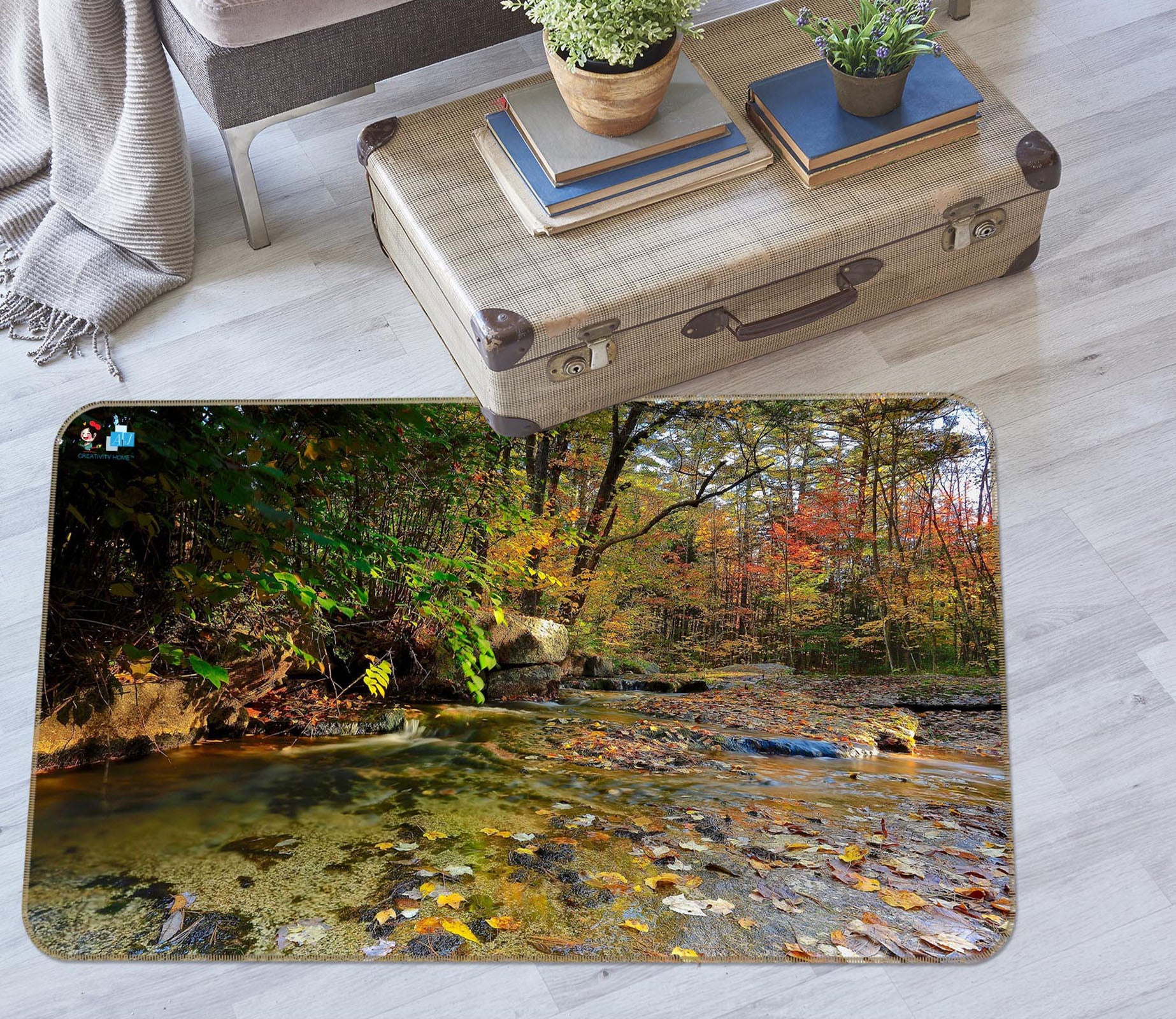 3D Woods Creek 62062 Kathy Barefield Rug Non Slip Rug Mat