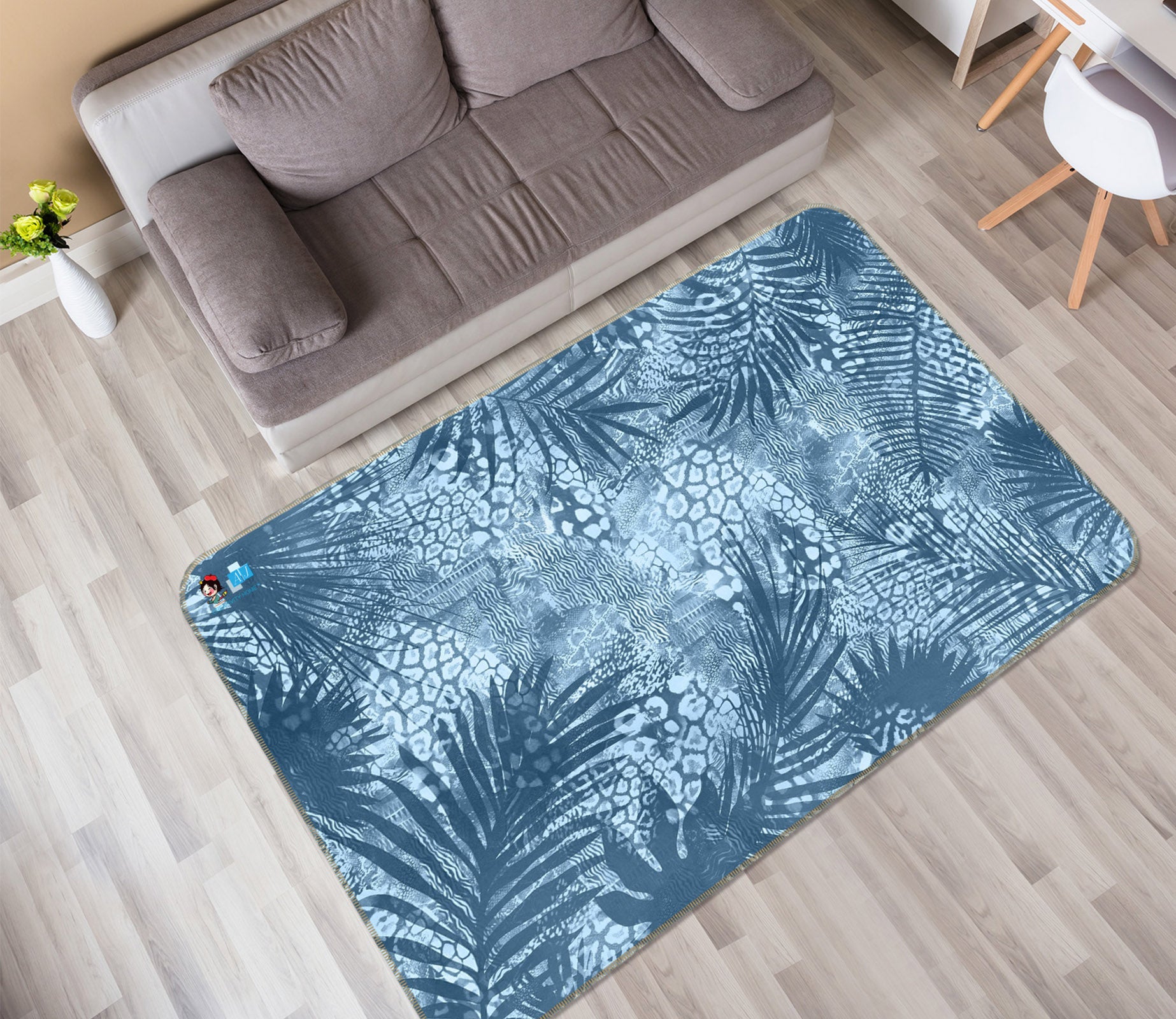 3D Leaves 83011 Andrea haase Rug Non Slip Rug Mat