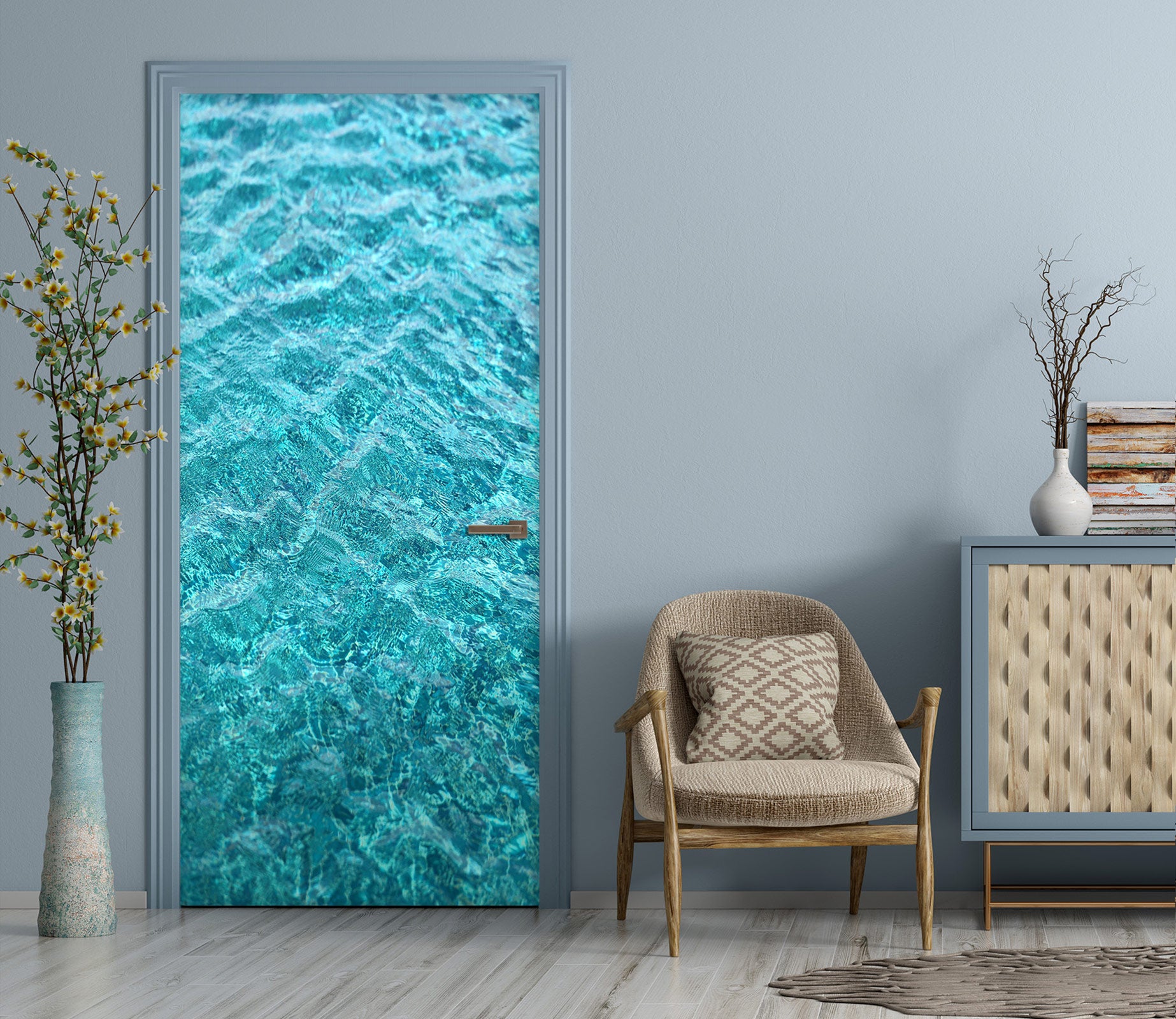 3D Water Waves 023 Door Mural