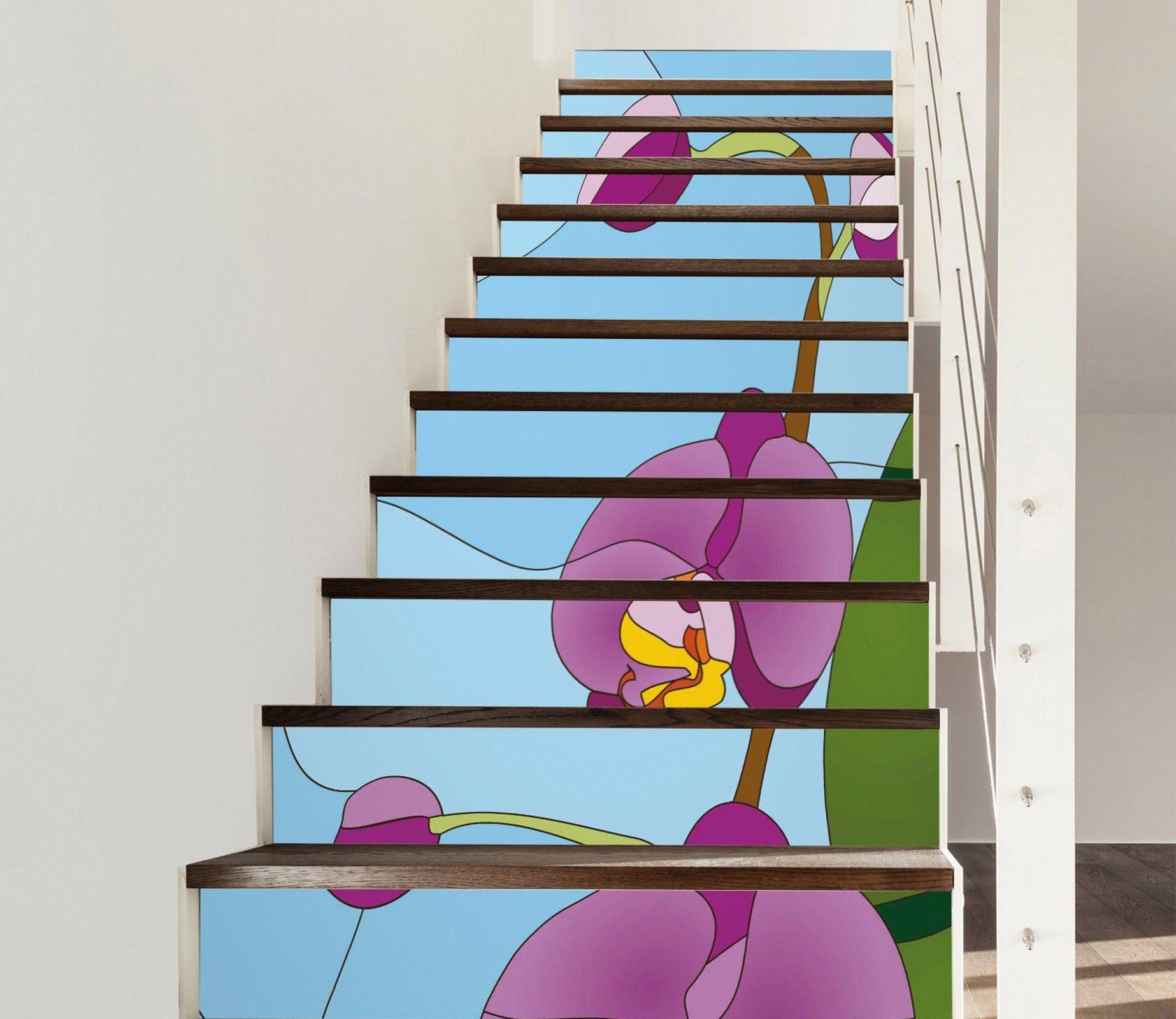 3D Flowers 532 Stair Risers Wallpaper AJ Wallpaper 