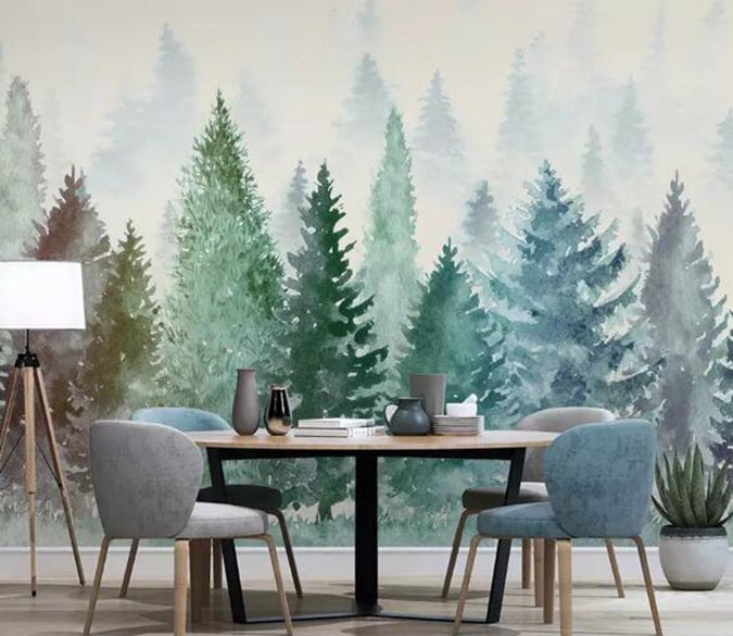 3D Misty Valley 755 Wall Murals Wallpaper AJ Wallpaper 2 