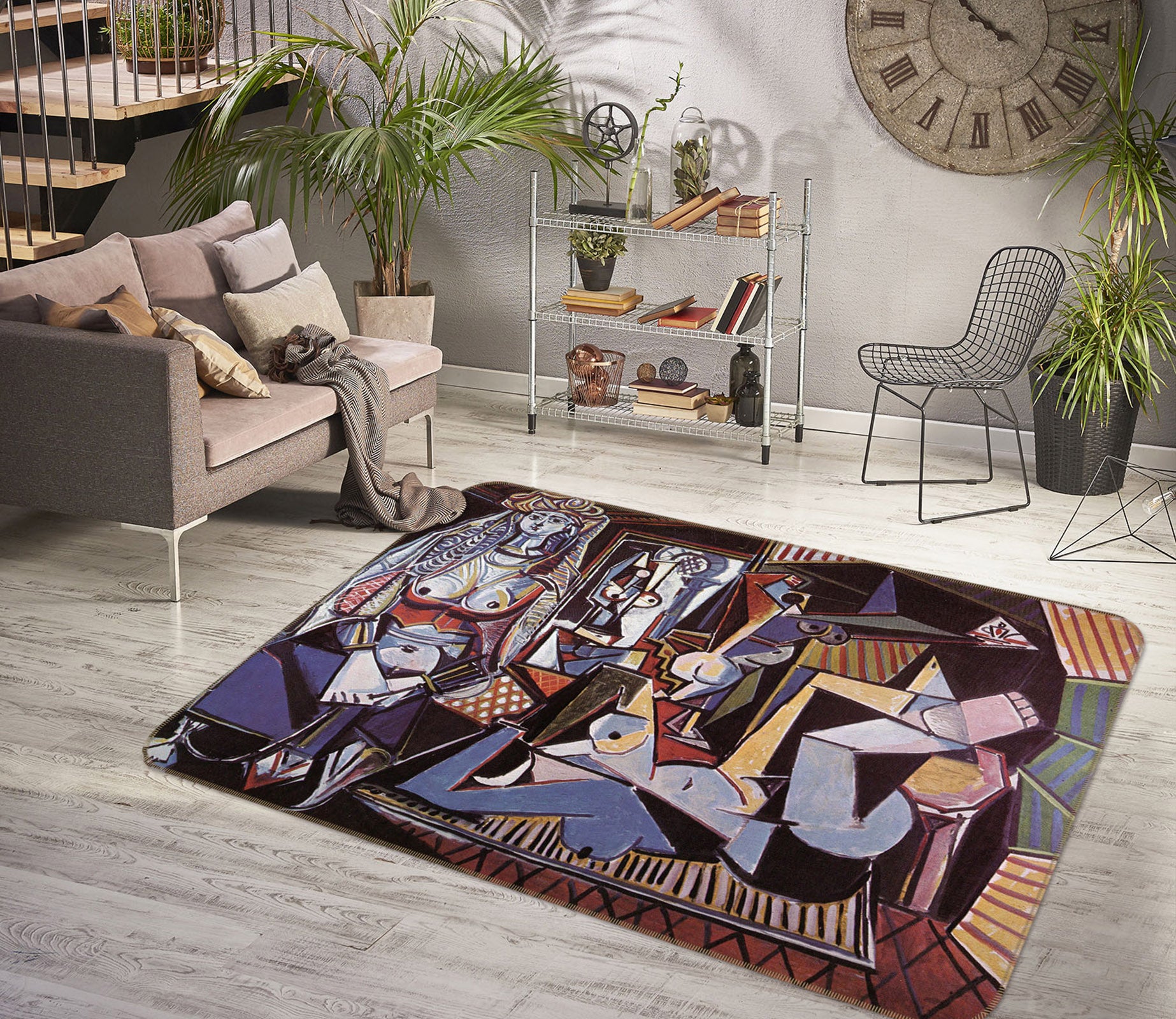 3D Abstract Pattern 33141 Non Slip Rug Mat