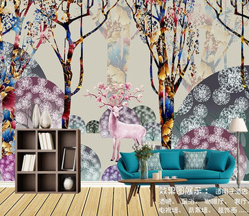 3D Colored Elk 209 Wall Murals Wallpaper AJ Wallpaper 2 