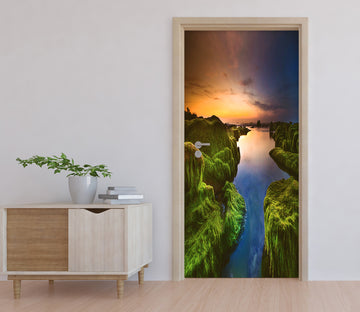 3D Mountain Gorge 22027 Door Mural