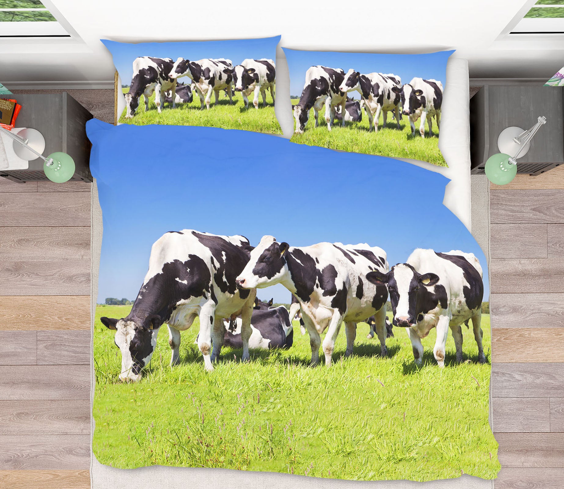 3D Herd Of Cows 19236 Bed Pillowcases Quilt