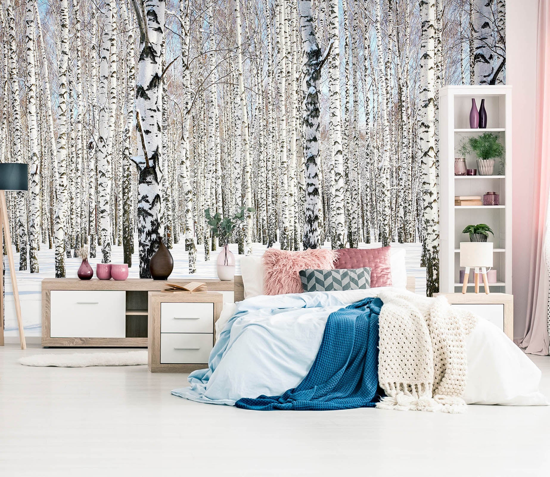 3D White Snow Tree 1112 Wall Murals