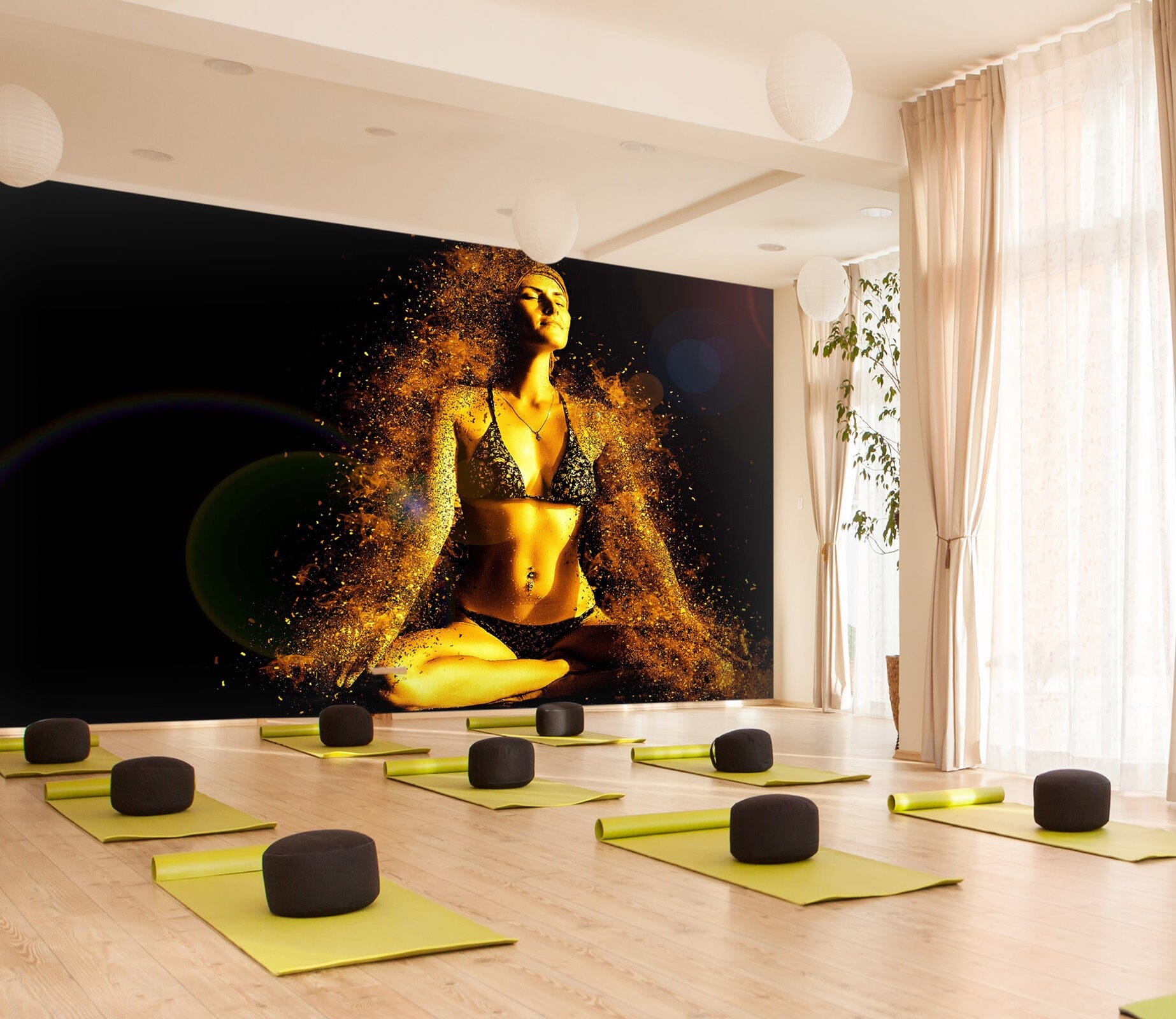 3D Yoga Girl 320 Wall Murals Wallpaper AJ Wallpaper 2 