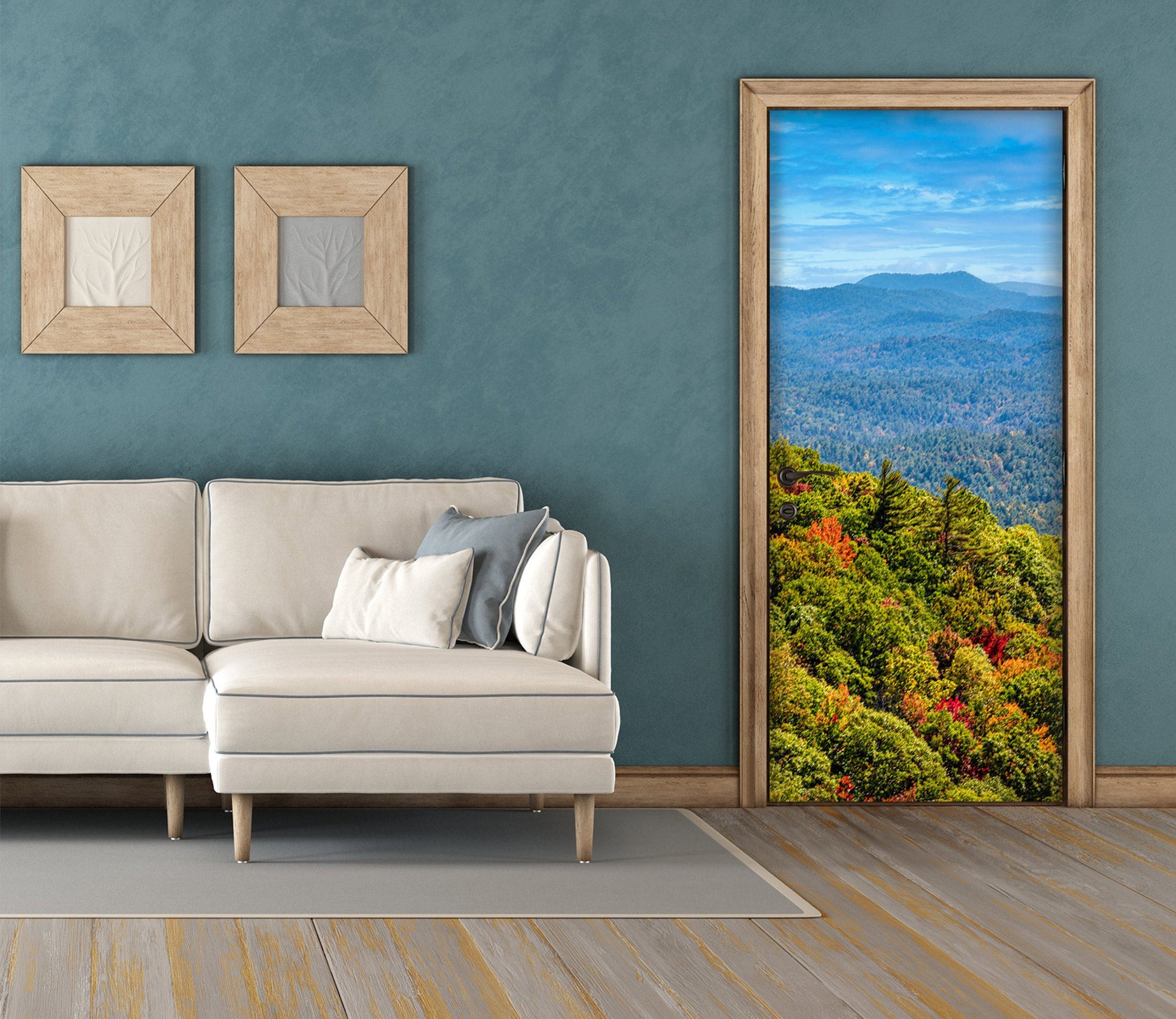 3D Mountain Forest 10827 Beth Sheridan Door Mural