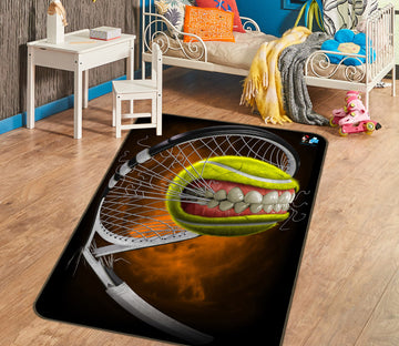 3D Teeth Tennis 4117 Tom Wood Rug Non Slip Rug Mat