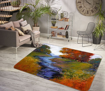 3D Clear River 1044 Michael Tienhaara Rug Non Slip Rug Mat