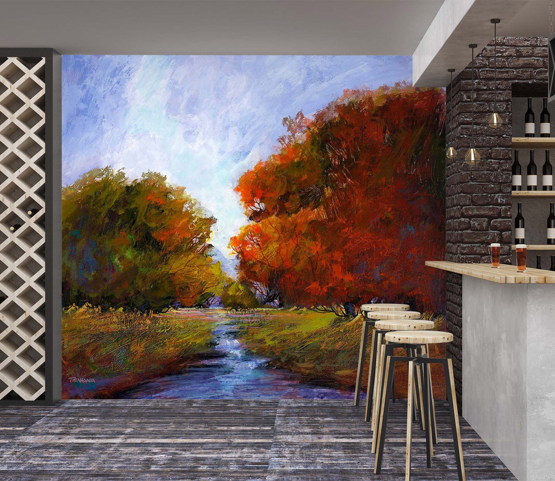 3D Red Maple Leaf 1501 Michael Tienhaara Wall Mural Wall Murals