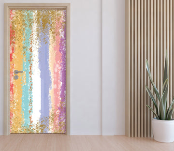 3D Color Stripes 21205 Door Mural