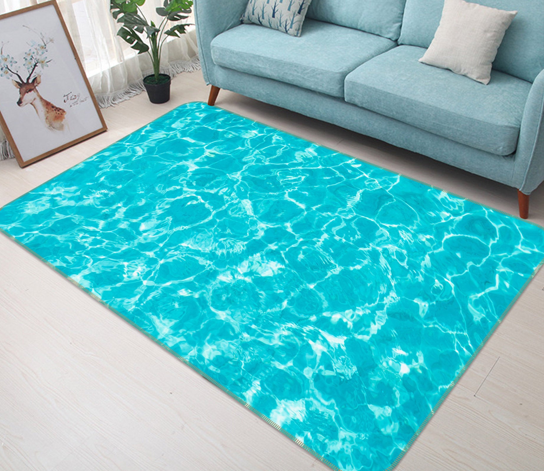 3D Water Ripple 34181 Non Slip Rug Mat