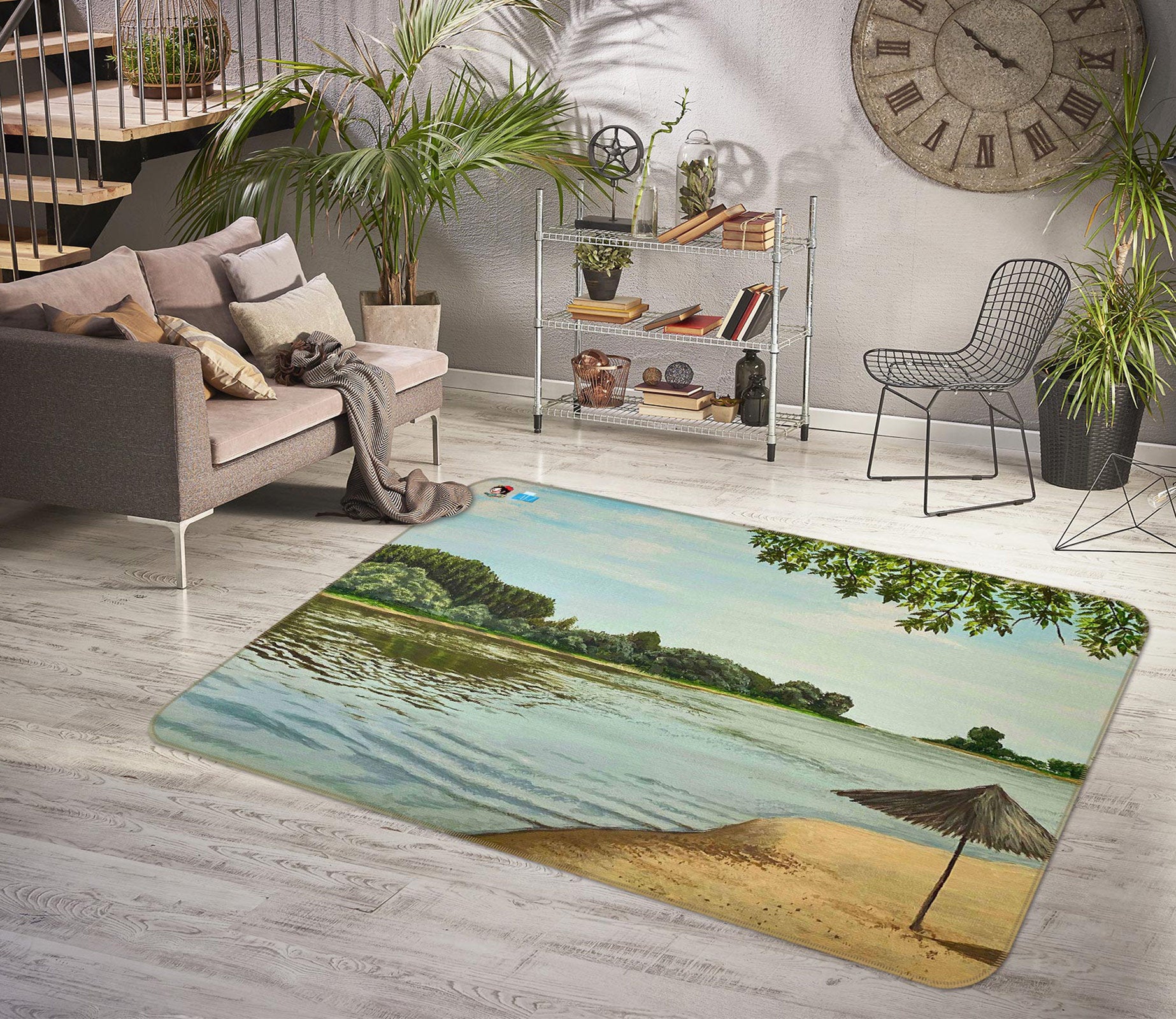 3D Riverside 1886 Marina Zotova Rug Non Slip Rug Mat