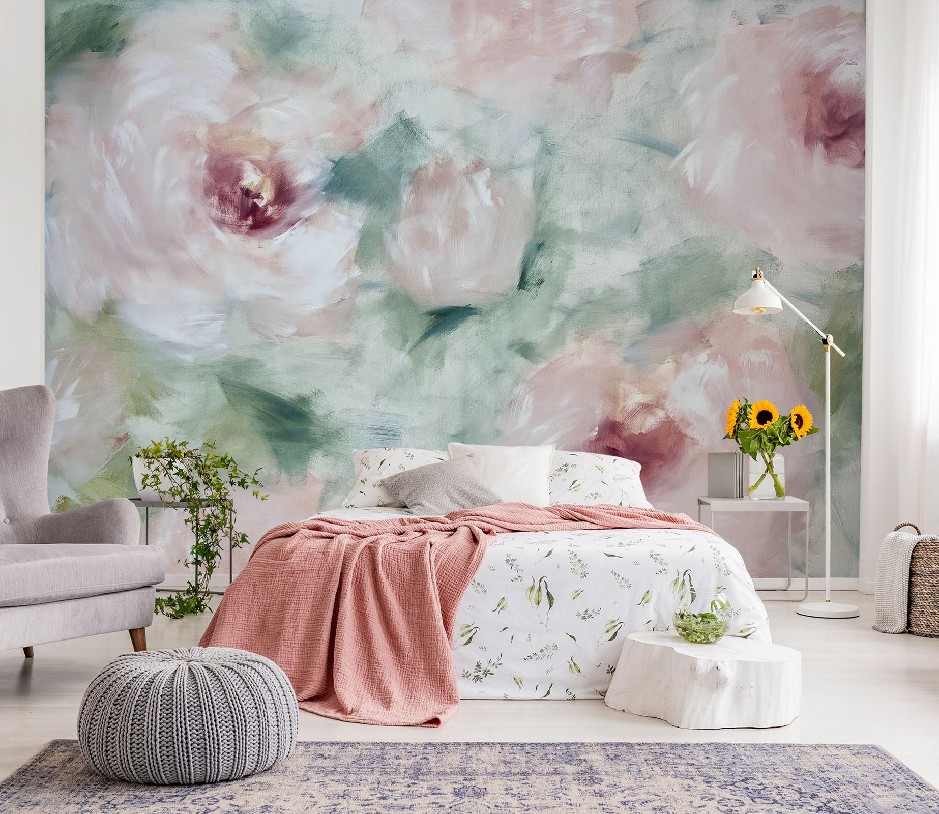 3D Pink Flower 3006 Skromova Marina Wall Mural Wall Murals