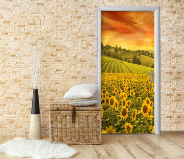 3D Sunflower 23212 Door Mural