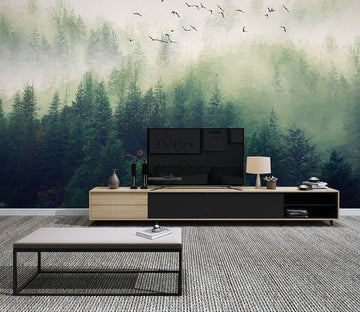 3D Green Forest WG076 Wall Murals