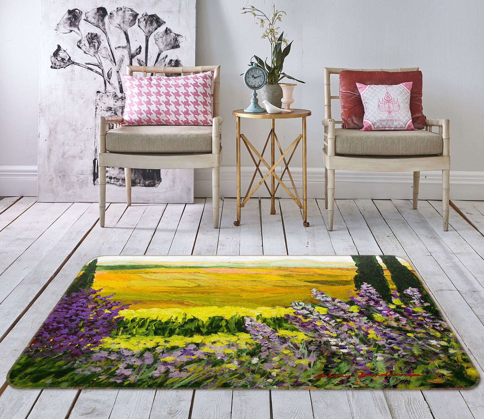 3D Golden Acres 1096 Allan P. Friedlander Rug Non Slip Rug Mat